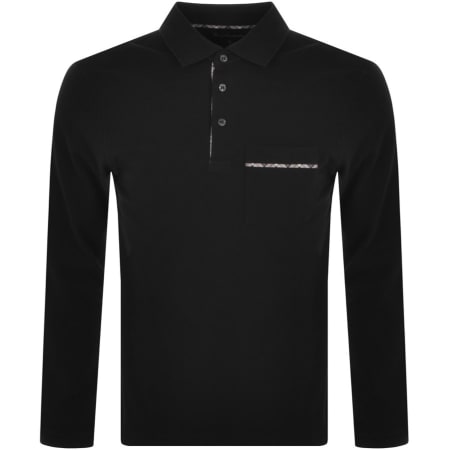 Product Image for Barbour Long Sleeved Polo T Shirt Black