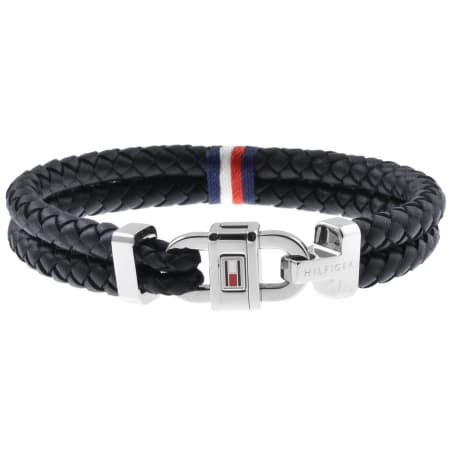 Product Image for Tommy Hilfiger Braided Leather Bracelet Navy