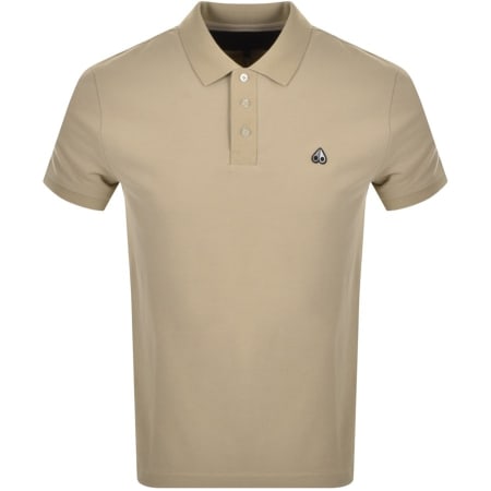 Product Image for Moose Knuckles Short Sleeved Polo T Shirt Khaki