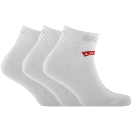 Product Image for Levis Mid Cut 3 Pack Socks White