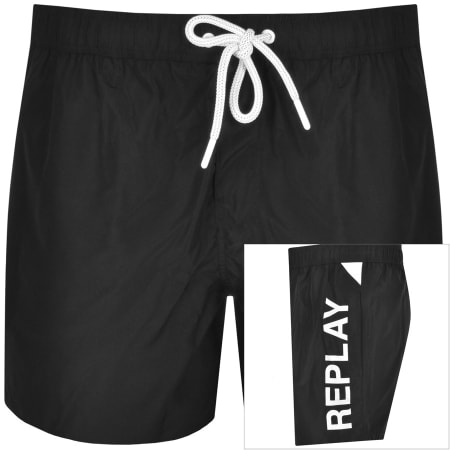 Product Image for Replay Logo Swim Shorts Black