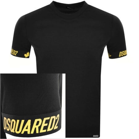 Product Image for DSQUARED2 Logo Short Sleeved T Shirt Black