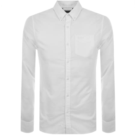 Product Image for Superdry Long Sleeved Oxford Shirt White