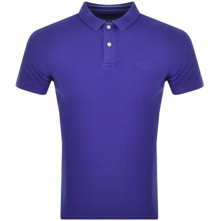 Product Image for Superdry Short Sleeved Pique Polo T Shirt Blue