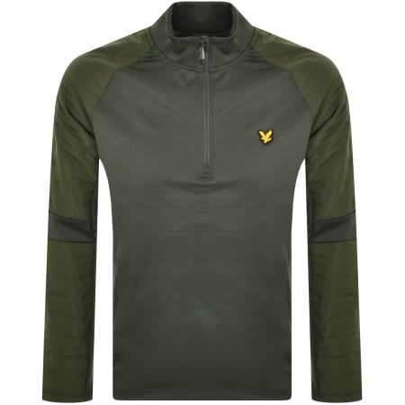 Product Image for Lyle And Scott Half Zip Long Sleeve T Shirt Green