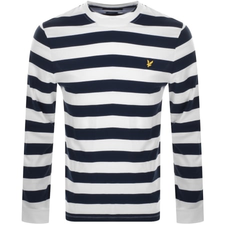 Product Image for Lyle And Scott Long Sleeve Stripe T Shirt White