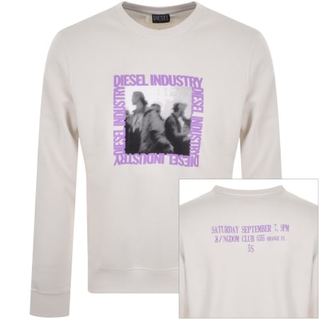 Product Image for Diesel S Ginn Logo Sweatshirt White