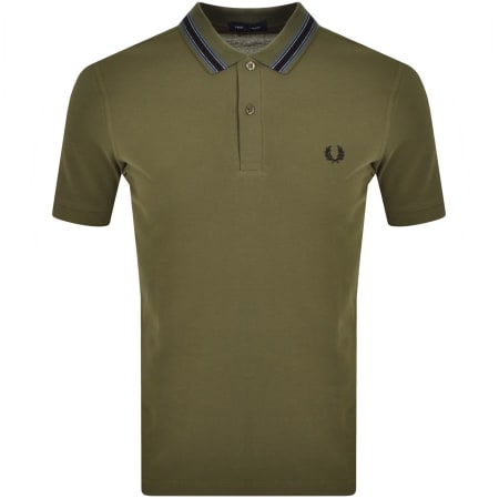 Product Image for Fred Perry Medal Stripe Polo T Shirt Khaki