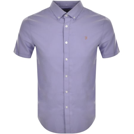 Product Image for Farah Vintage Brewer Slim Short Sleeve Shirt Lilac