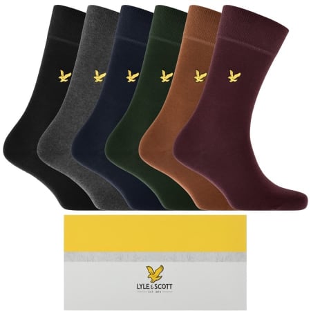 Product Image for Lyle And Scott Gift Set Six Pack Logo Socks
