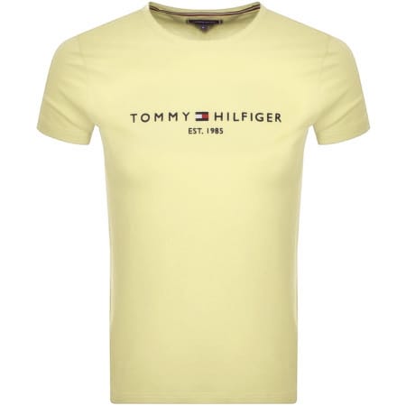 Product Image for Tommy Hilfiger Logo T Shirt Yellow