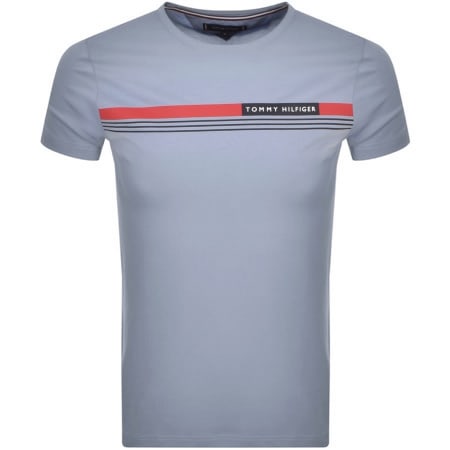 Product Image for Tommy Hilfiger Stretch Logo T Shirt Blue