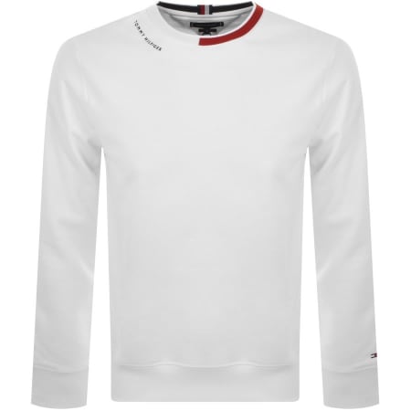 Product Image for Tommy Hilfiger Jaquard Collar Crew Sweatshirt Navy