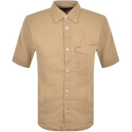 Product Image for Tommy Hilfiger Tech Linen Short Sleeved Shirt Beig
