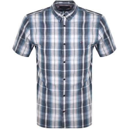 Product Image for Tommy Hilfiger Short Sleeved Check Shirt Navy