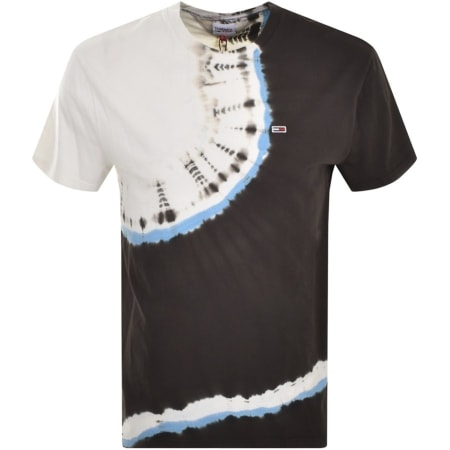 Product Image for Tommy Jeans Tie Dye Logo T Shirt Charcoal Grey