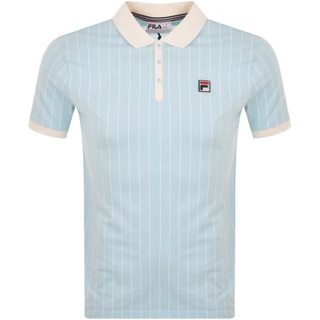 Product Image for Fila Vintage Pinstripe Polo T Shirt Blue