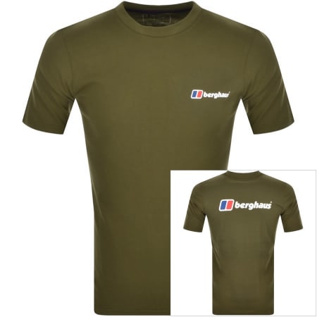Product Image for Berghaus Organic Logo T Shirt Khaki