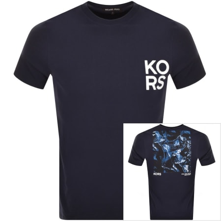 Product Image for Michael Kors Short Sleeve Material Sig T Shirt Nav