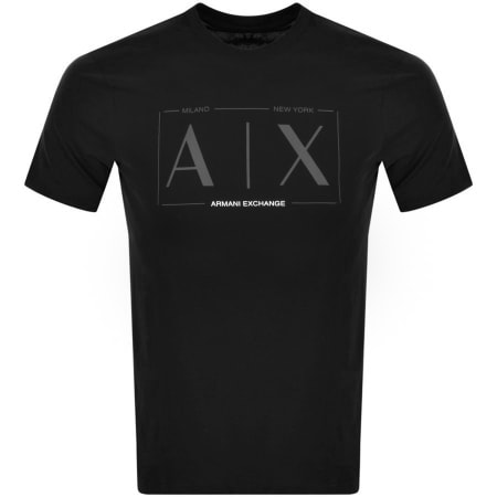 Product Image for Armani Exchange Crew Neck Logo T Shirt Black