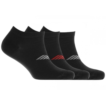 Product Image for Emporio Armani 3 Pack Trainer Socks Black