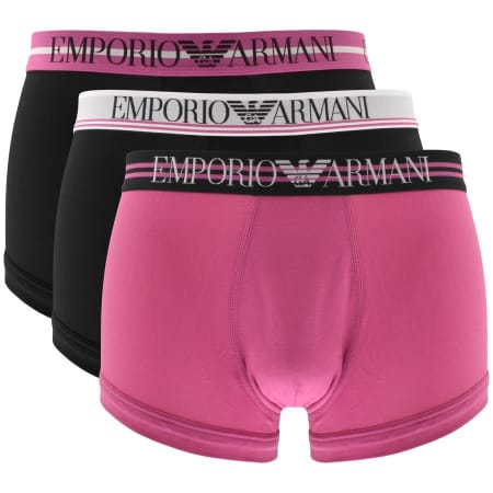 Product Image for Emporio Armani Underwear 3 Pack Boxer Trunks Black