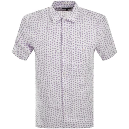 Product Image for Ted Baker Short Sleeved Spotted Shirt White