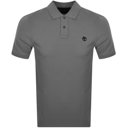 Product Image for Timberland Logo Short Sleeved Polo T Shirt Grey