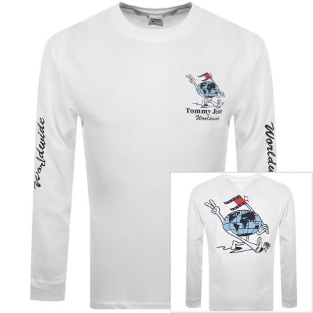 Product Image for Tommy Jeans Long Sleeve T Shirt White
