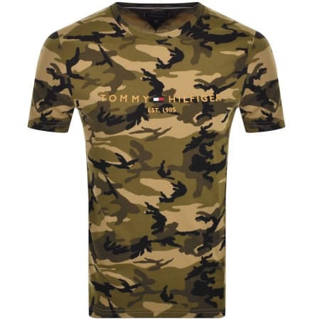 Product Image for Tommy Hilfiger Logo T Shirt Khaki