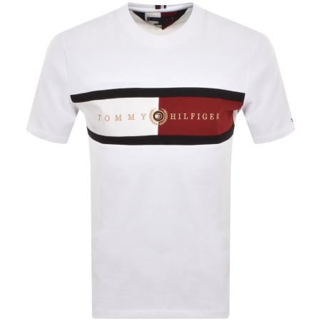 Product Image for Tommy Hilfiger Logo Flag T Shirt White