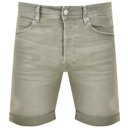 Product Image for Replay RBJ 901 Green Khaki Wash Shorts Green
