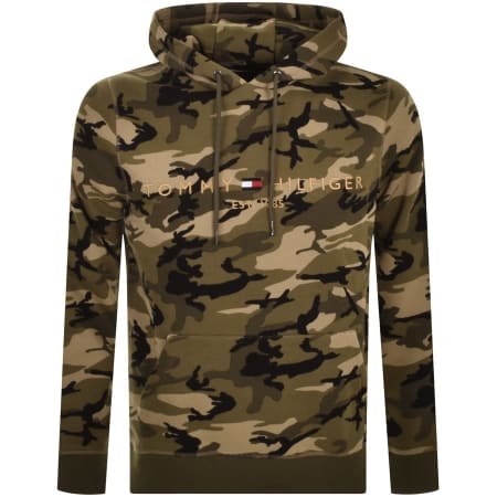 Product Image for Tommy Hilfiger Logo Hoodie Khaki