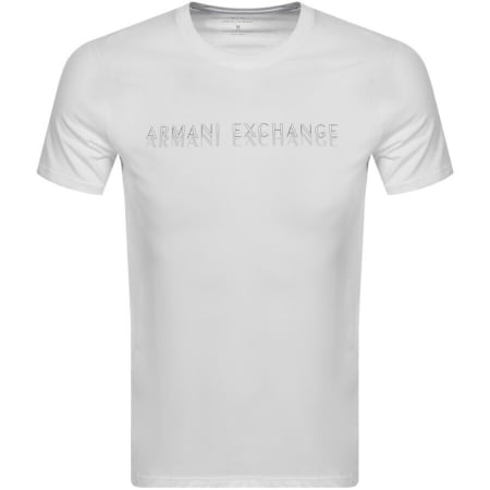 Product Image for Armani Exchange Slim Crew Neck Logo T Shirt White