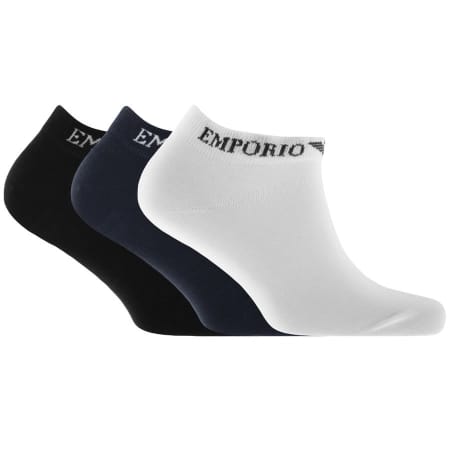 Product Image for Emporio Armani 3 Pack Trainer Socks Navy