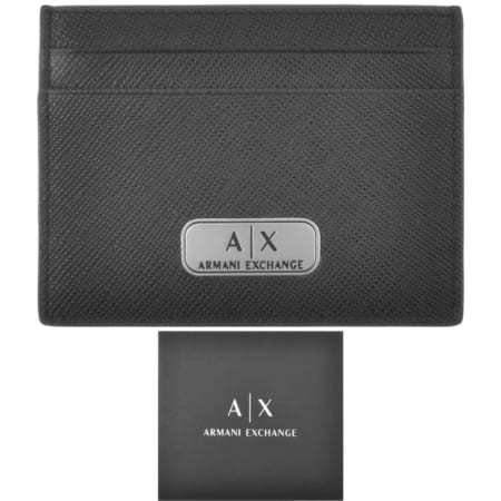 Product Image for Armani Exchange Leather Card Holder Black