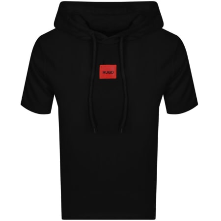 Product Image for HUGO Dresley Short Sleeved Hoodie Black