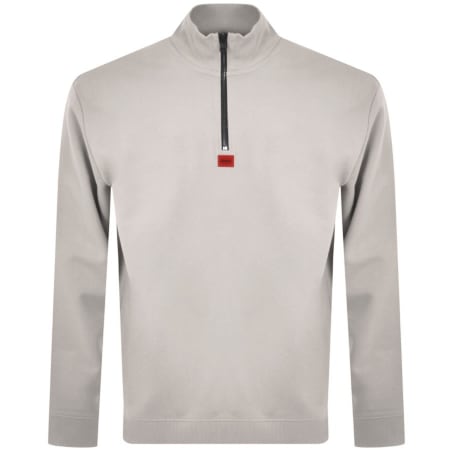 Product Image for HUGO Durty Half Zip Sweatshirt Beige