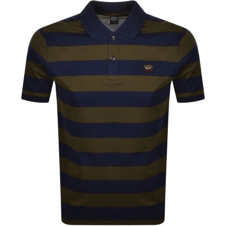 Product Image for Paul And Shark Stripe Polo T Shirt Khaki