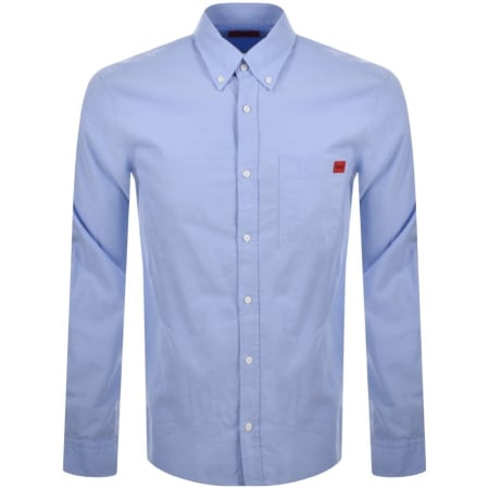 Product Image for HUGO Long Sleeved Evito Shirt Blue