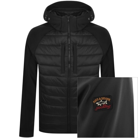 Product Image for Paul And Shark Hybrid Hooded Jacket Black