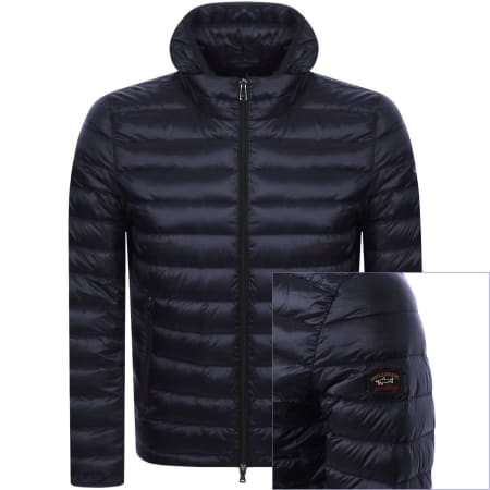 Product Image for Paul And Shark Full Zip Quilted Hooded Jacket Navy