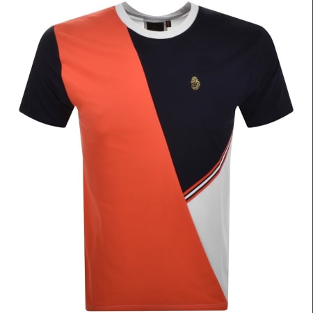 Product Image for Luke 1977 Hewitt Tape Detail T Shirt Orange