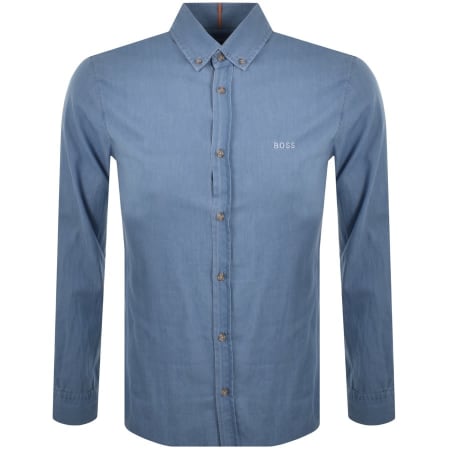 Product Image for BOSS Mabsoot Long Sleeved Shirt Blue