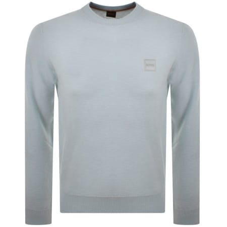 Product Image for BOSS Katoural Crew Neck Knit Jumper Blue