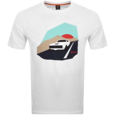 Product Image for BOSS Car Graphic T Shirt White