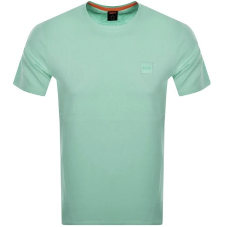 Product Image for BOSS Tales Logo T Shirt Pastel Green