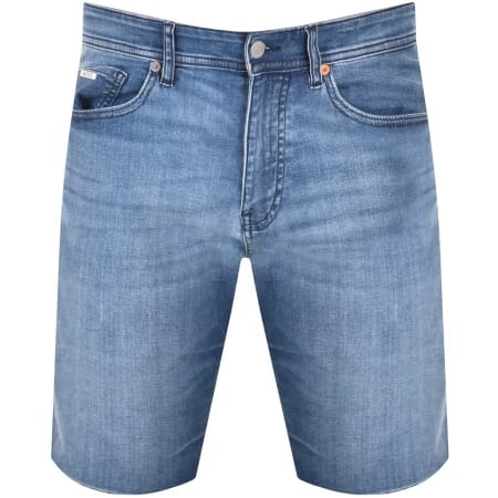 Product Image for BOSS Taber Mid Wash Shorts Blue