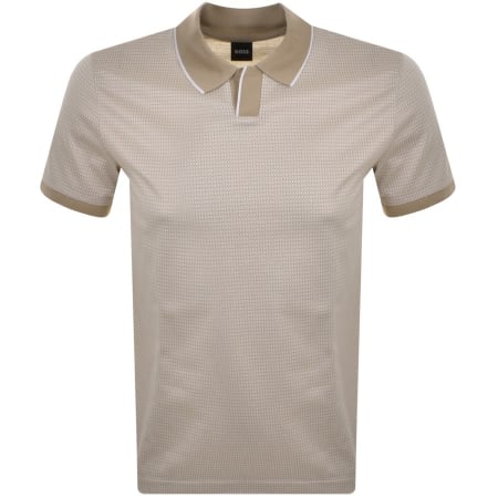 Product Image for BOSS Pye Short Sleeved Polo T Shirt Beige
