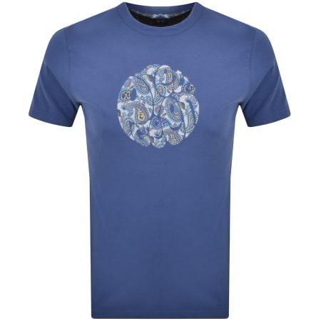 Product Image for Pretty Green Paisley Logo T Shirt Blue